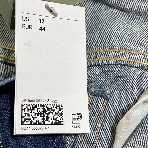 New H&M HM Mom Jeans High Rise Ankle Stretch Med Wash Size 12 - Picture 6 of 7